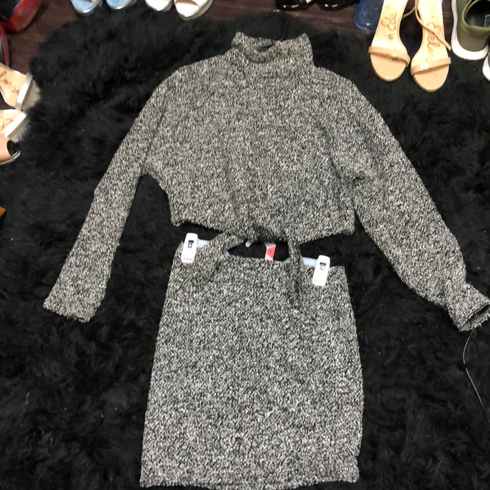 Two piece skirt and sweater top